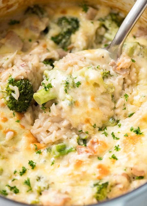 One pot chicken broccoli rice casserole