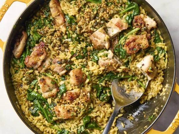 One-pot chicken piccata orzo