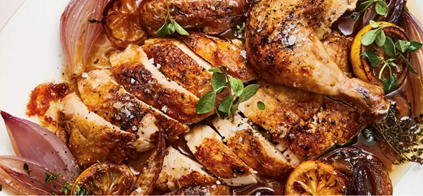 One-pot chicken with dates and caramelised lemon