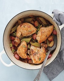 One-pot chicken with sausage and potatoes
