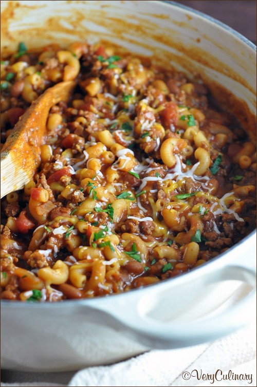 One pot chili mac and cheese