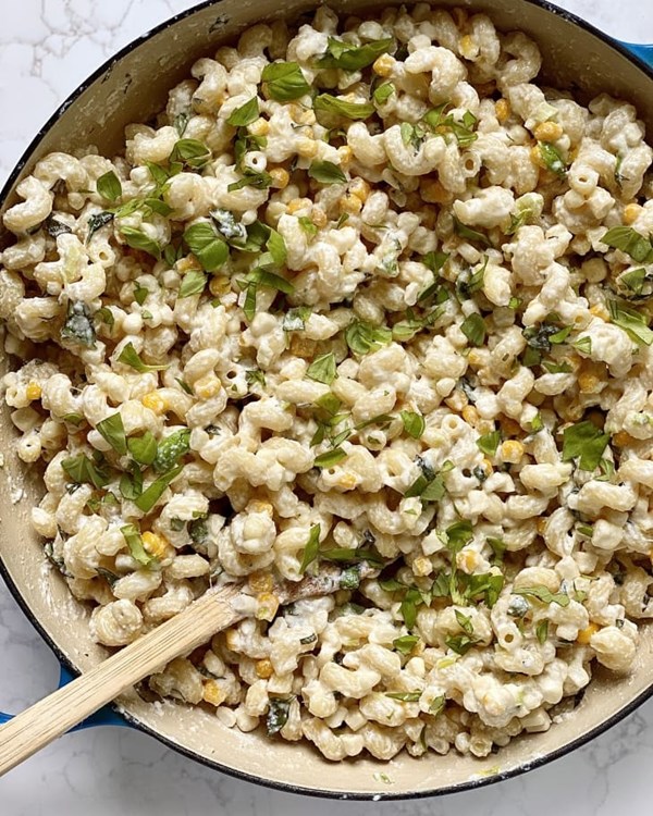 One-pot corn pasta