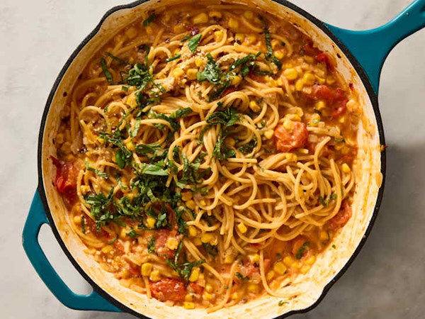 One-pot creamy corn pasta 