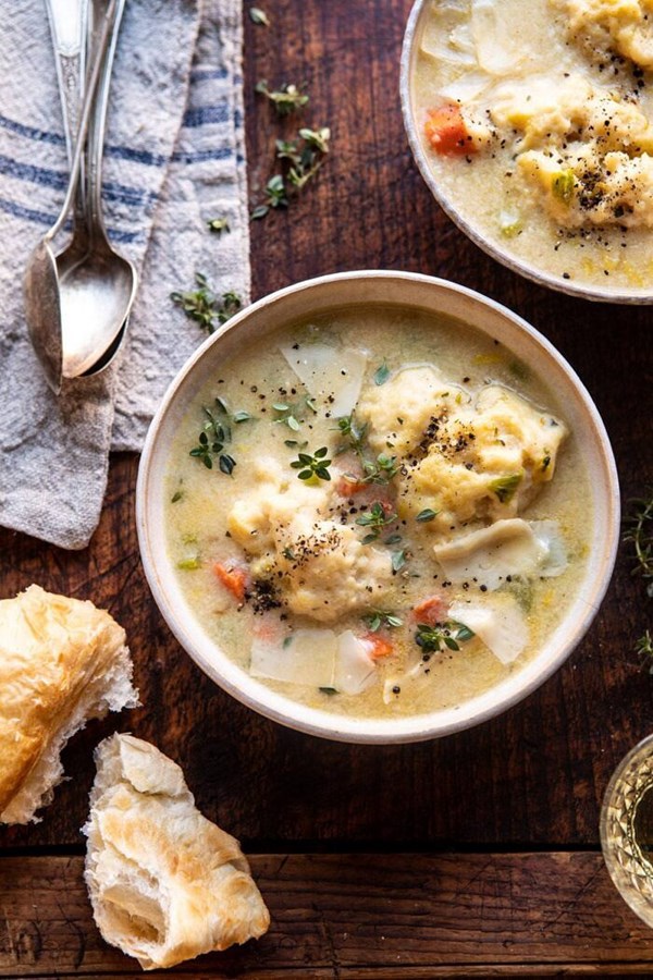 One pot creamy turkey and potato dumplings