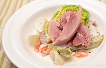 One-pot gammon with braised vegetables