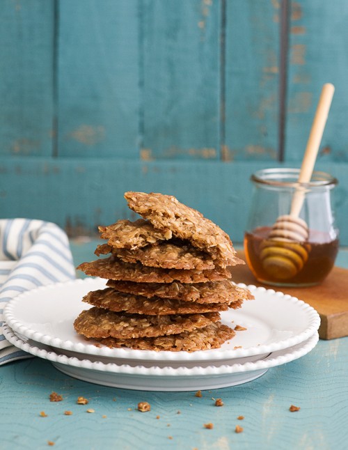 One-pot honey-oatmeal drop cookies (with or without coarse salt)
