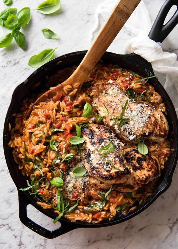 One pot Italian chicken & orzo/risoni pasta