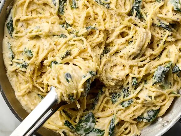 One-pot lemon ricotta spinach pasta 