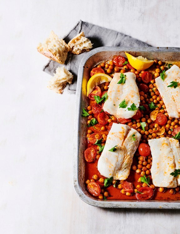 One-pot paprika cod and chickpeas