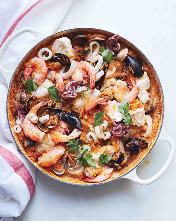 One-pot seafood orzo risotto