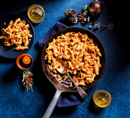 One-pot smoky pancetta pasta