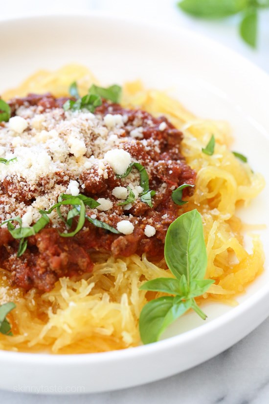 One-pot spaghetti squash and meat sauce (Pressure cooker and slow cooker)