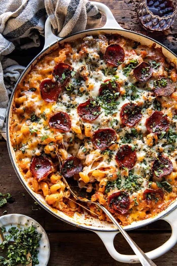One pot spicy alla vodka pizza pasta