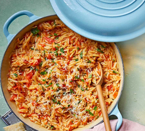 One-pot tomato orzo