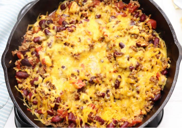 One-skillet chili "bake"