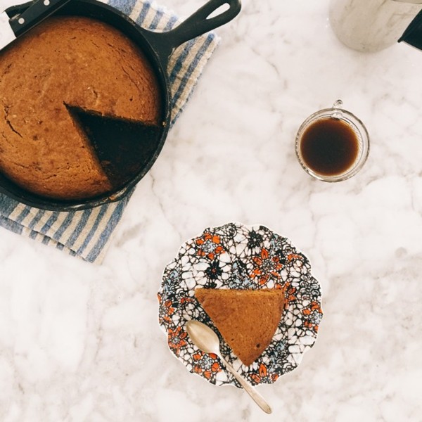 One-skillet dark and stormy banana bread