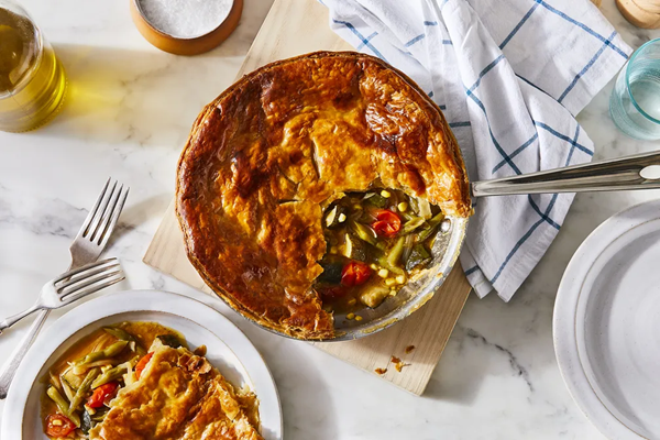 One-skillet succotash pot pie