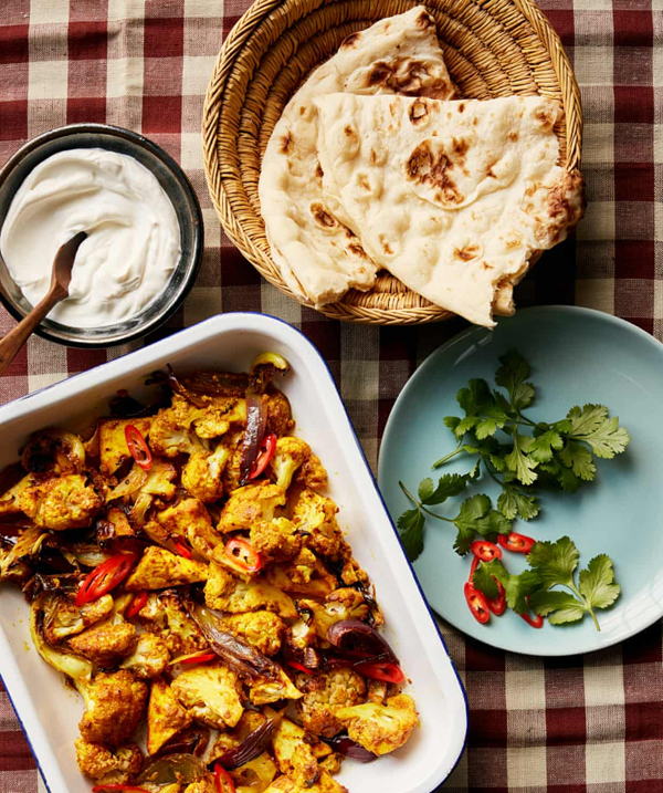 One-tin roast cauliflower and paneer curry