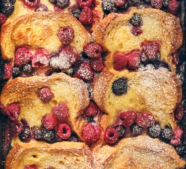 One-tray summer French toast bake