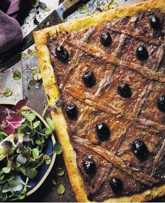 Onion & anchovy tart