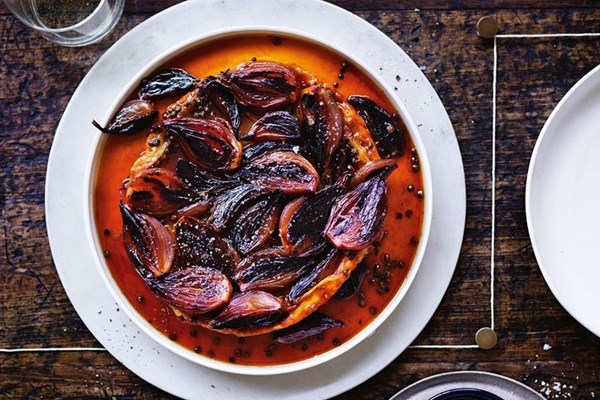 Onion & green Sichuan pepper savoury tarte Tatin (Matt Lindsay)