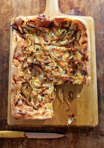 Onion and bacon tart 