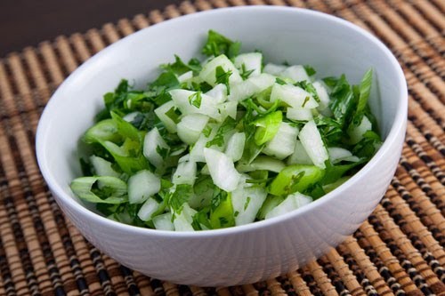Onion and cilantro relish