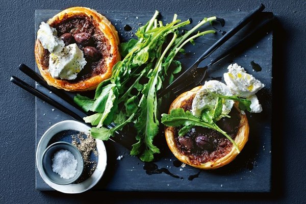 Onion and olive pissaladiere with 'a love supreme'