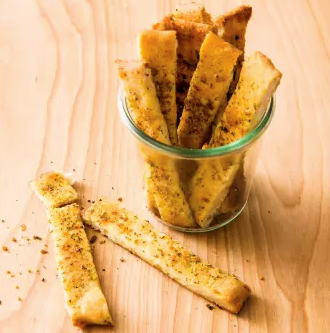 Onion and rosemary breadsticks