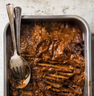 Onion-braised beef brisket