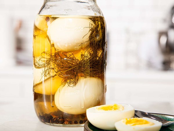 Onion-pickled eggs