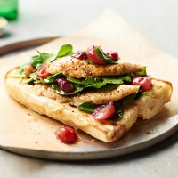 Open-face chicken salad sandwiches
