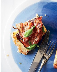 Open-face ham Monte Cristos