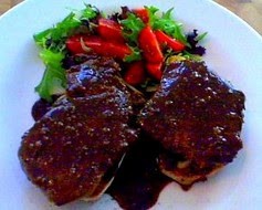 Open-face New York steak sandwich with garlic butter