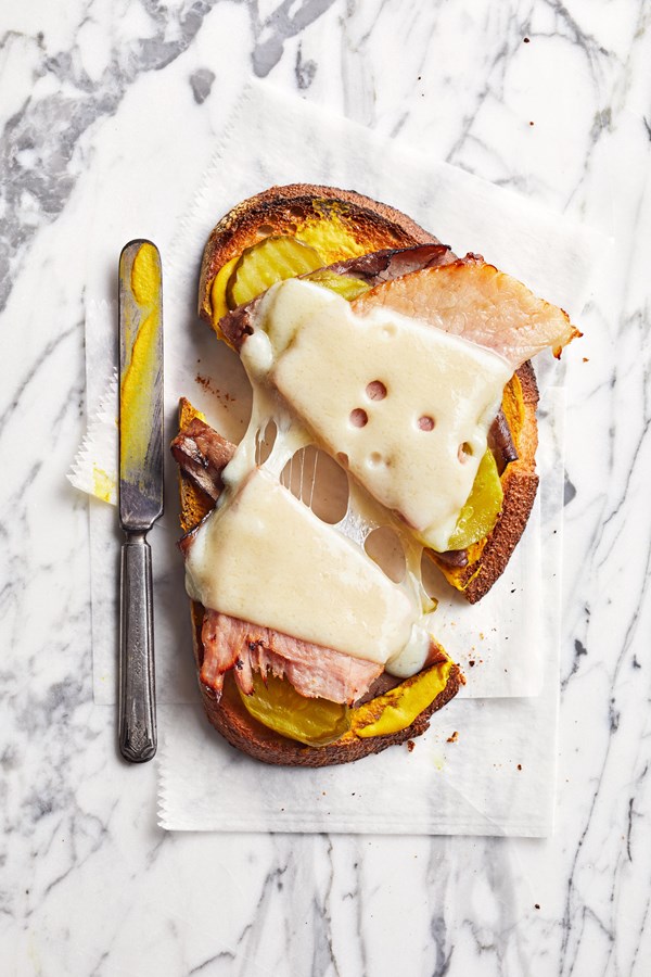 Open-faced Cuban sandwich