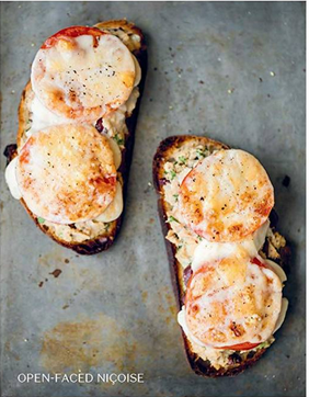 Open-faced Niçoise-style tuna melt