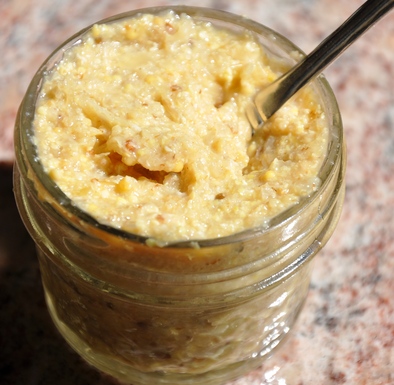 "Opening day" horseradish and sauerkraut mustard