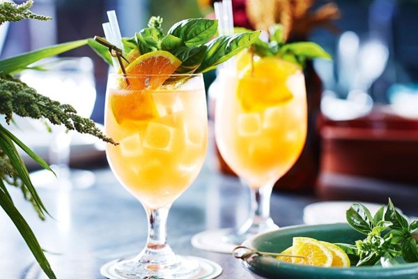 Orange & basil Pimms