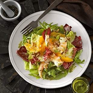 Orange & black pepper shrimp salad