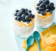 Orange & blueberry Bircher