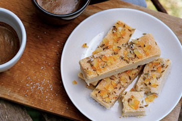 Orange & fennel seed semolina shortbread
