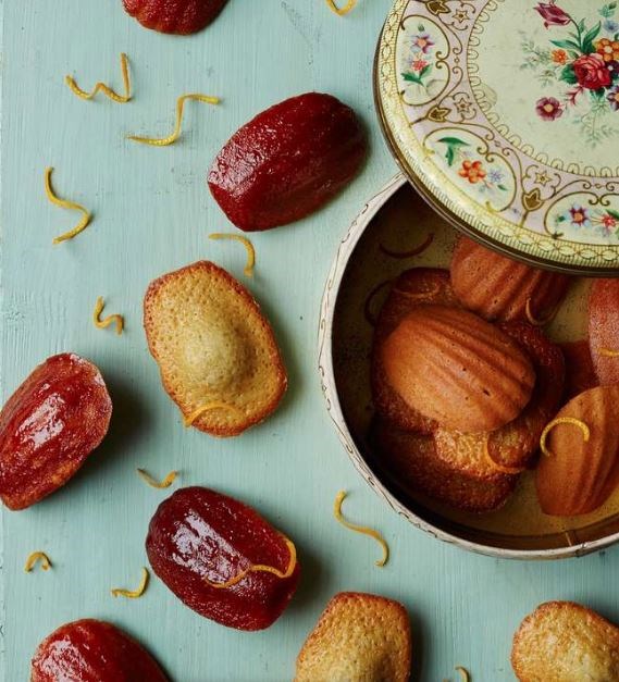 Orange & hibiscus madeleines