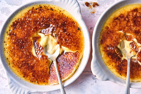 Orange & rosemary crème brûlée