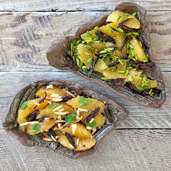 Orange, almond & date salad