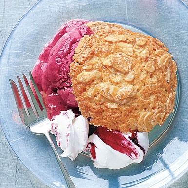 Orange-almond shortcakes with cranberry parfait