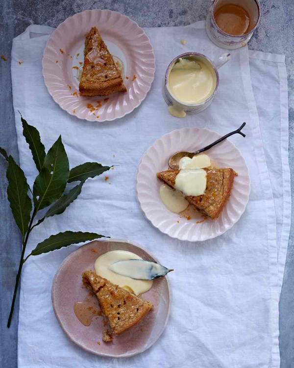Orange almond syrup cake