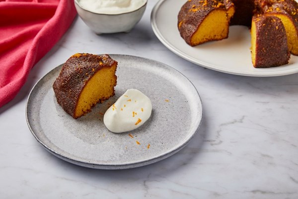  Orange and almond polenta bundt cake
