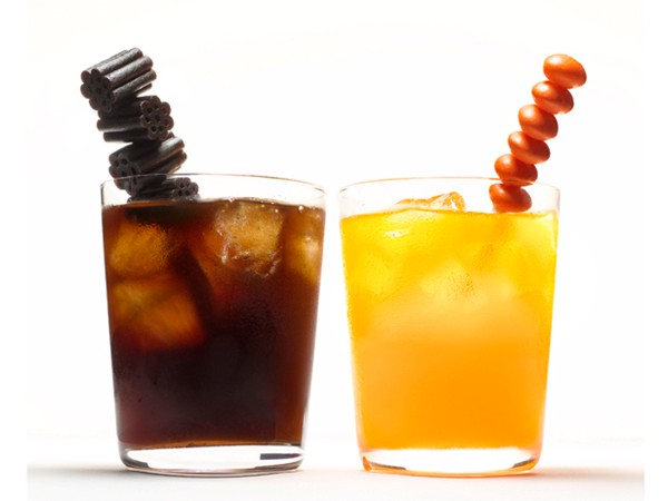 Orange and black vodka