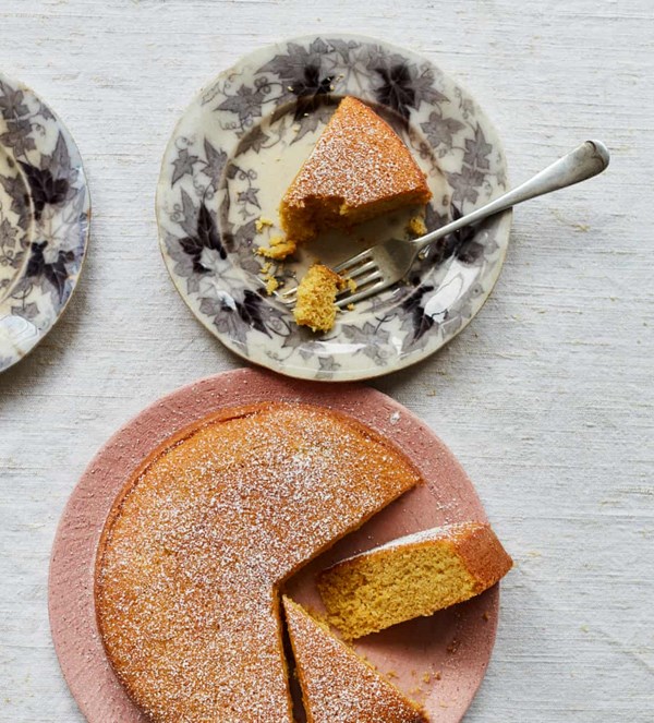 Orange and brown butter cornmeal cake