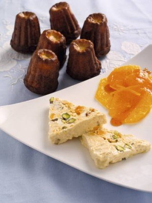 Orange and cedrat parfait, served as a terrine